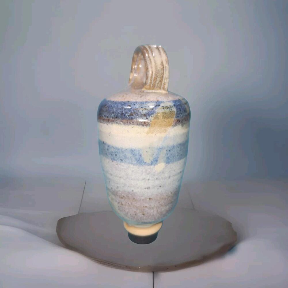 Vintage Rare Stoneware Liquid Bottle Handcrafted Collectible Barware Decor